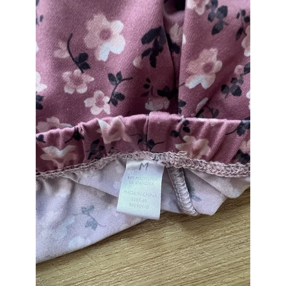 Marilyn Monroe Med Sleep‎ Bottoms Floral Pink Lacy Coquette Pajama Feminine Y2K